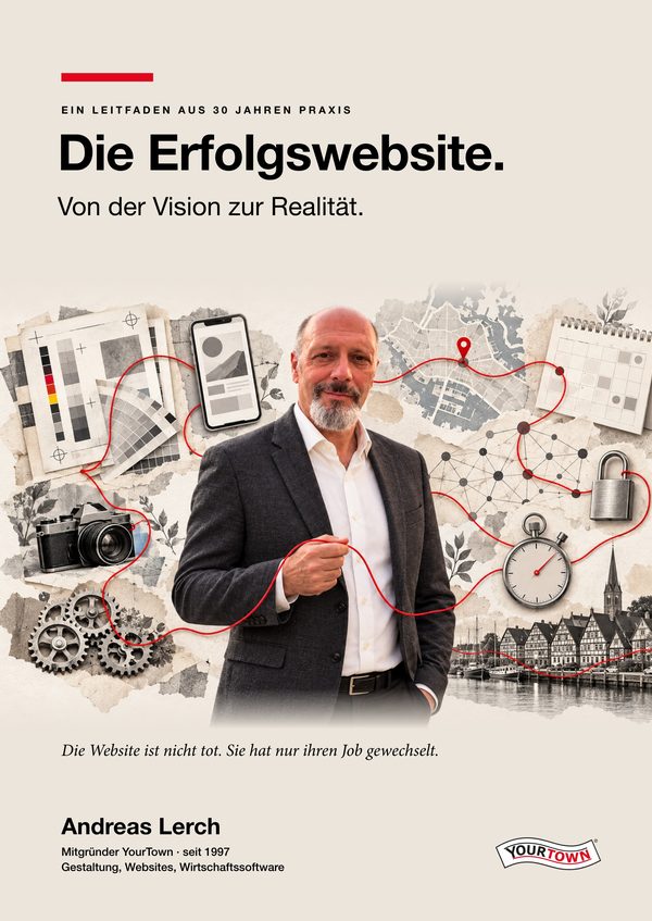 Buchumschlag „Die Erfolgswebsite. Von der Vision zur Realität.“ von Andreas Lerch